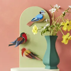 Pareja de petirrojos decoración mural