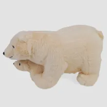 Oso Polar con bebé de lado