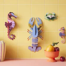 bodegon criaturas marinas pared
