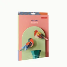 Caja de pareja de petirrojos decorativos