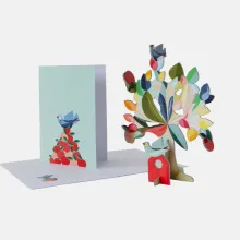 Tarjeta felicitación árbol de ensueño con sobre