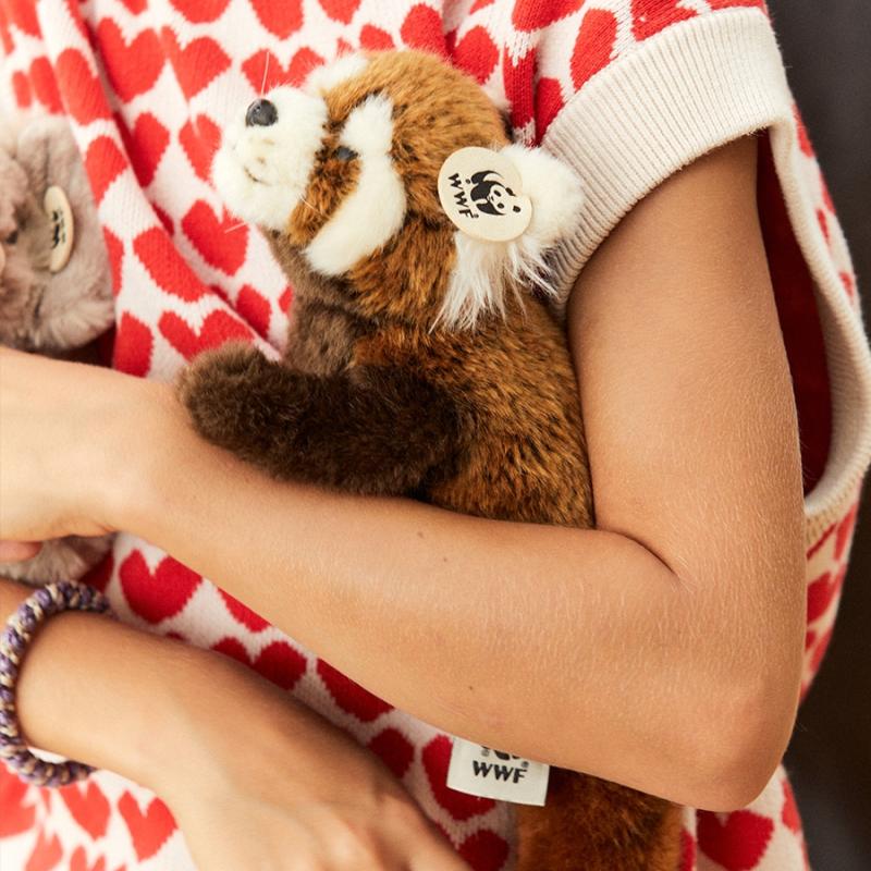peluche wwf panda rojo