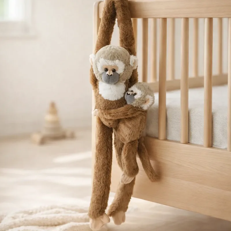 Peluche Mono Ardilla con bebé