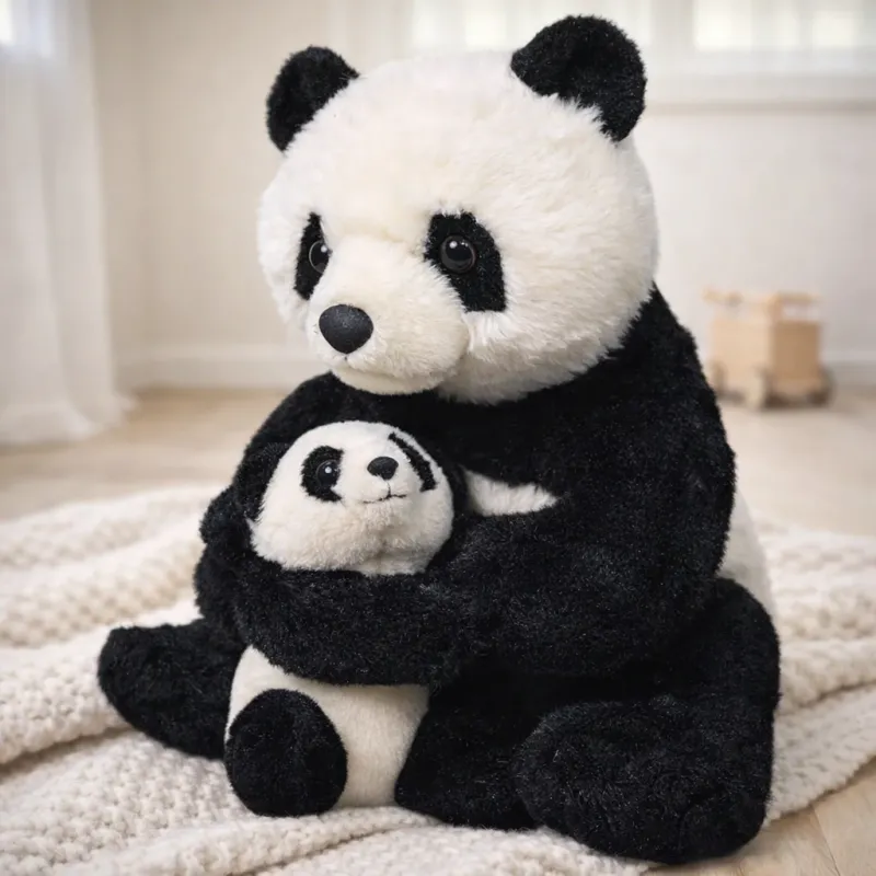 Peluche de Panda adulto con bebé panda