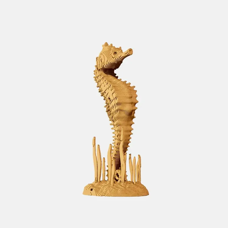 Puzzle 3D caballito de mar hecho