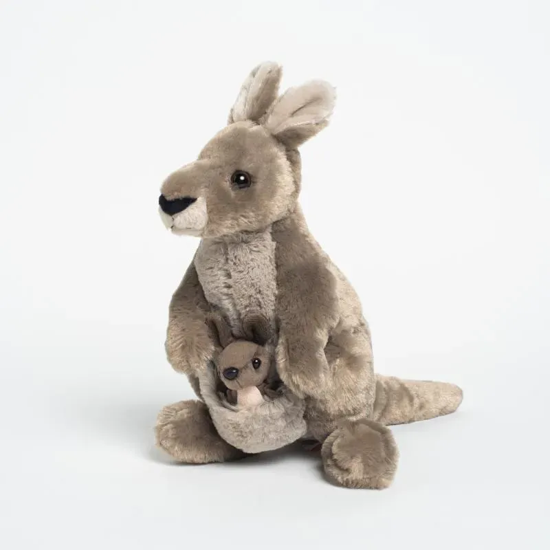 Peluche de canguro con bebé