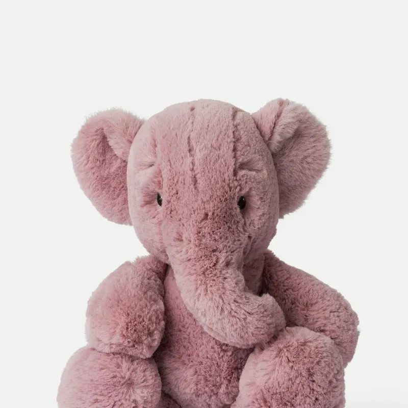 Peluche Elefante rosa para bebés de frente