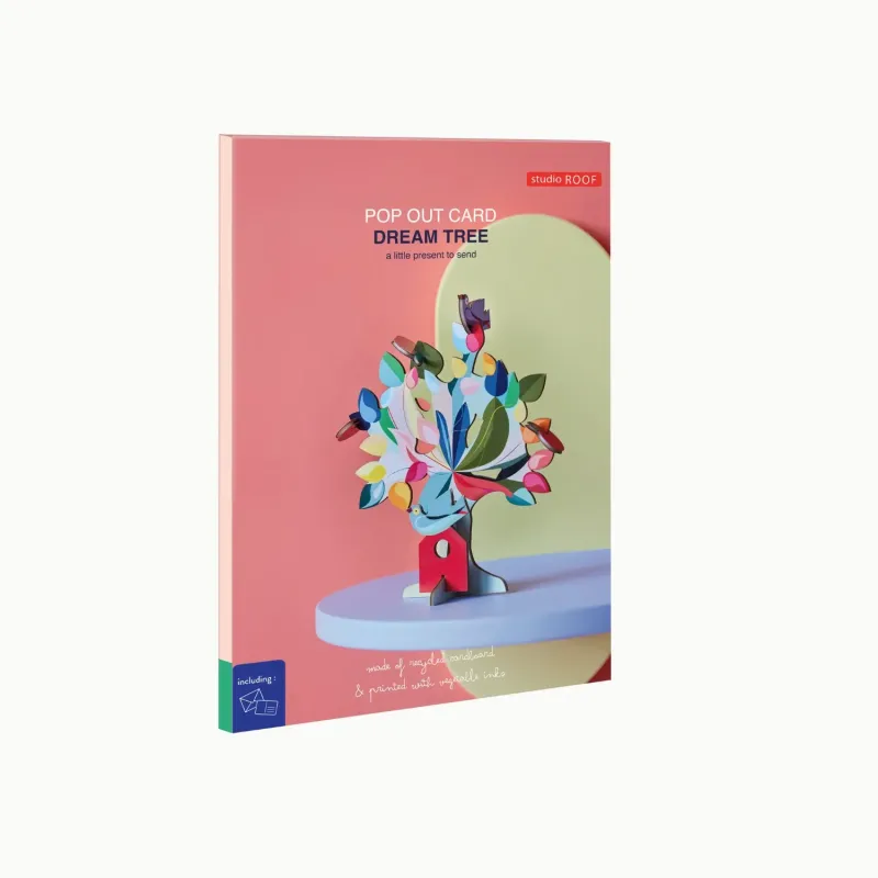 Caja tarjeta felicitacion árbol de ensueño