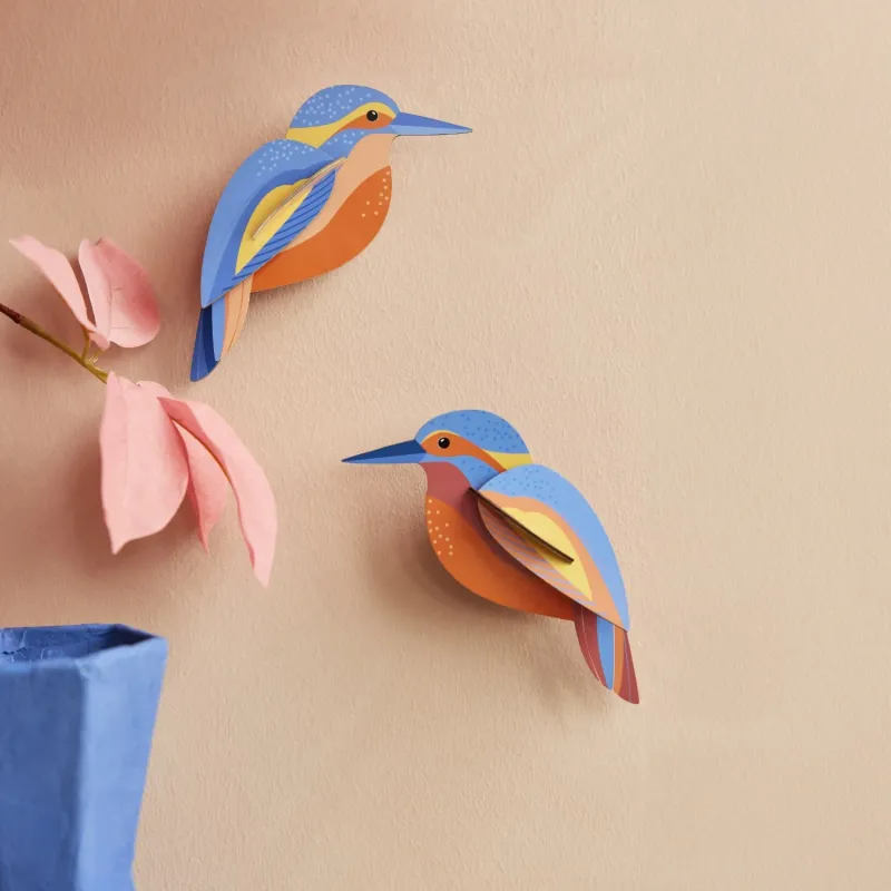 Decoración Martín Pescador, dos aves