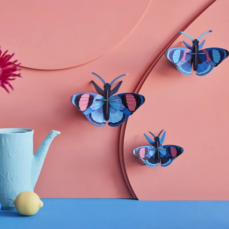 Set mariposas carton pavo real bodegon