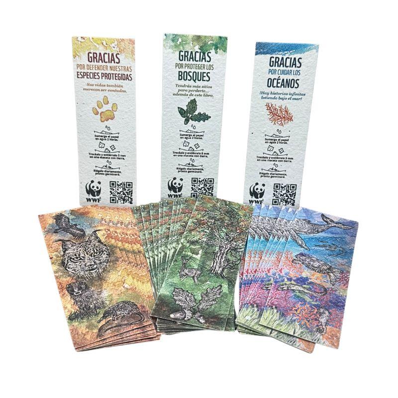 Coleccion marcapáginas plantables wwf