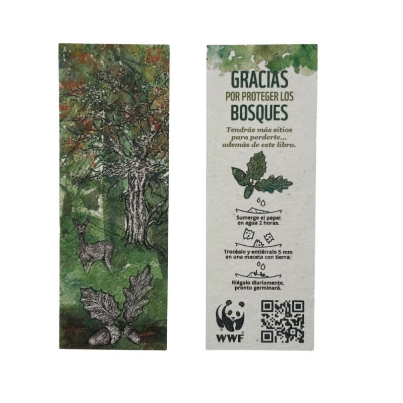 Marcapáginas plantable bosques