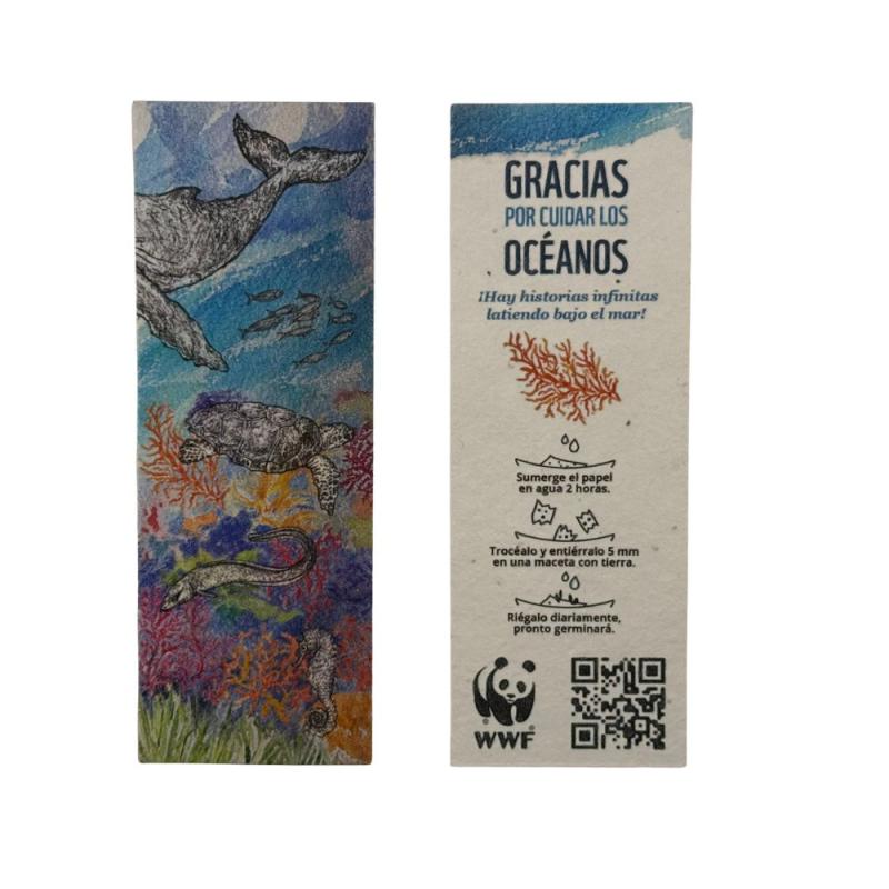 Marcapáginas océanos detalle