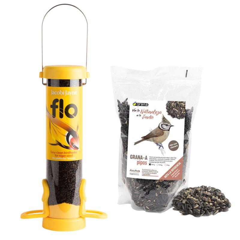 Pack comedero y negrillo para aves