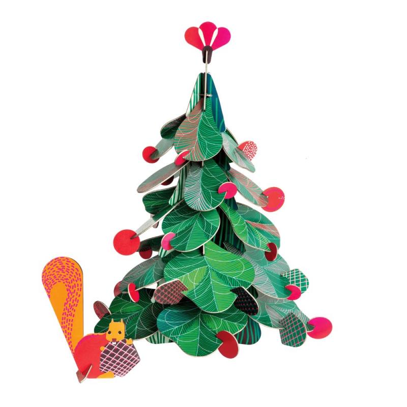 Centro mesa arbol navidad ardilla